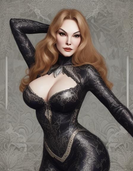 Julie Newmar: Surreal Hyperdetailed Digital Rendering