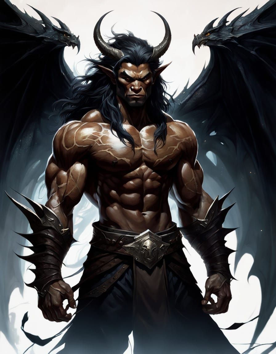 Sculpted Dragonborn Revealed in Majestic High-Fantasy Style