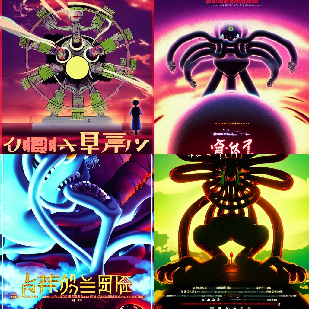 Lo-Fi Fantasy Movie Poster: Gashadokuro Express