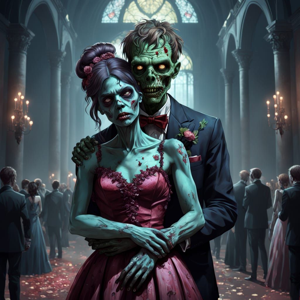 Zombie Couple at Prom Concept Art