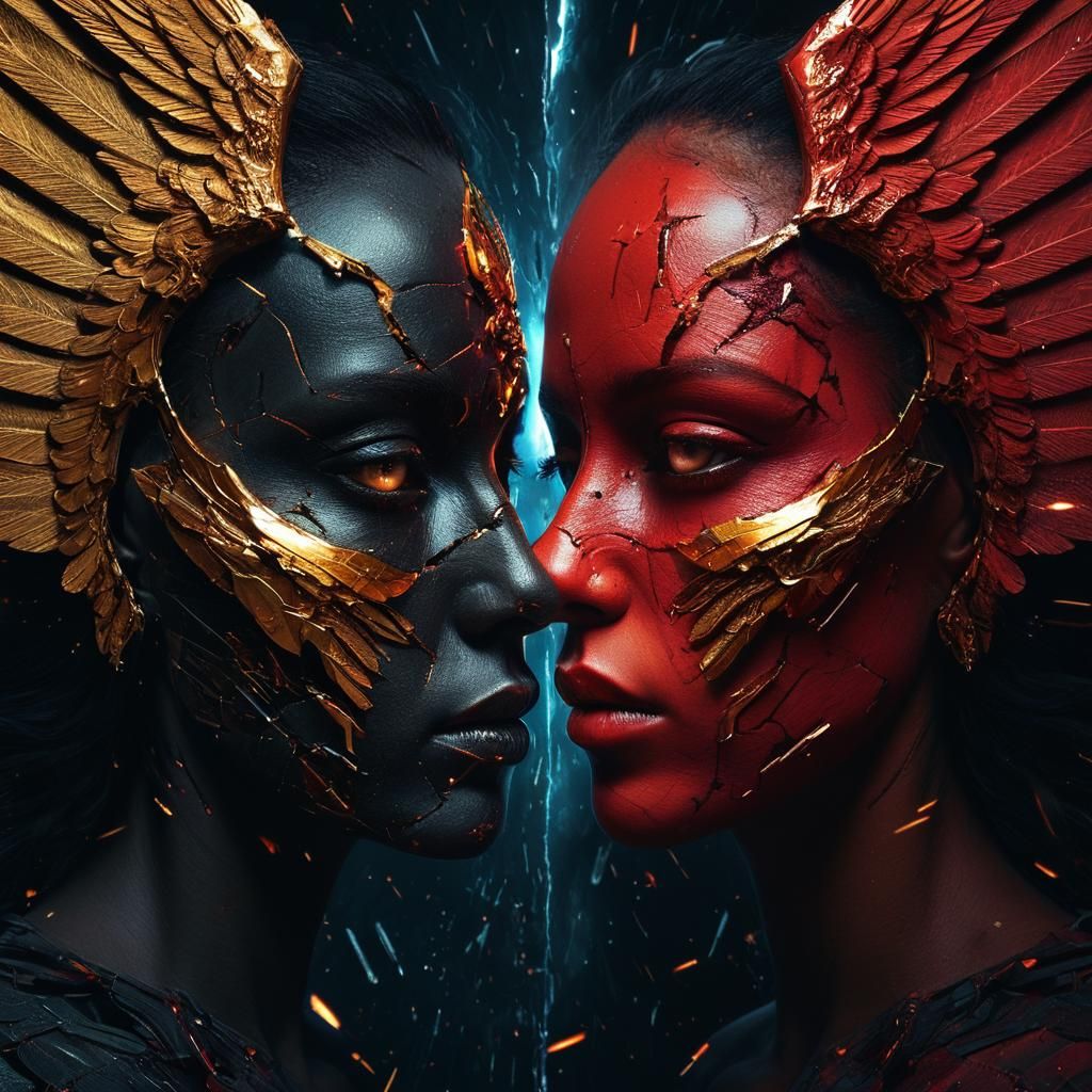 Symbolic Duality Portrait in Fractured Space