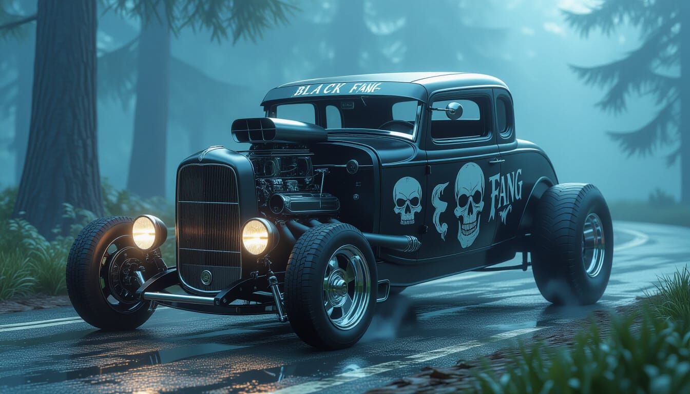 Black Fang Hot Rod in Ethereal Fantasy Mist
