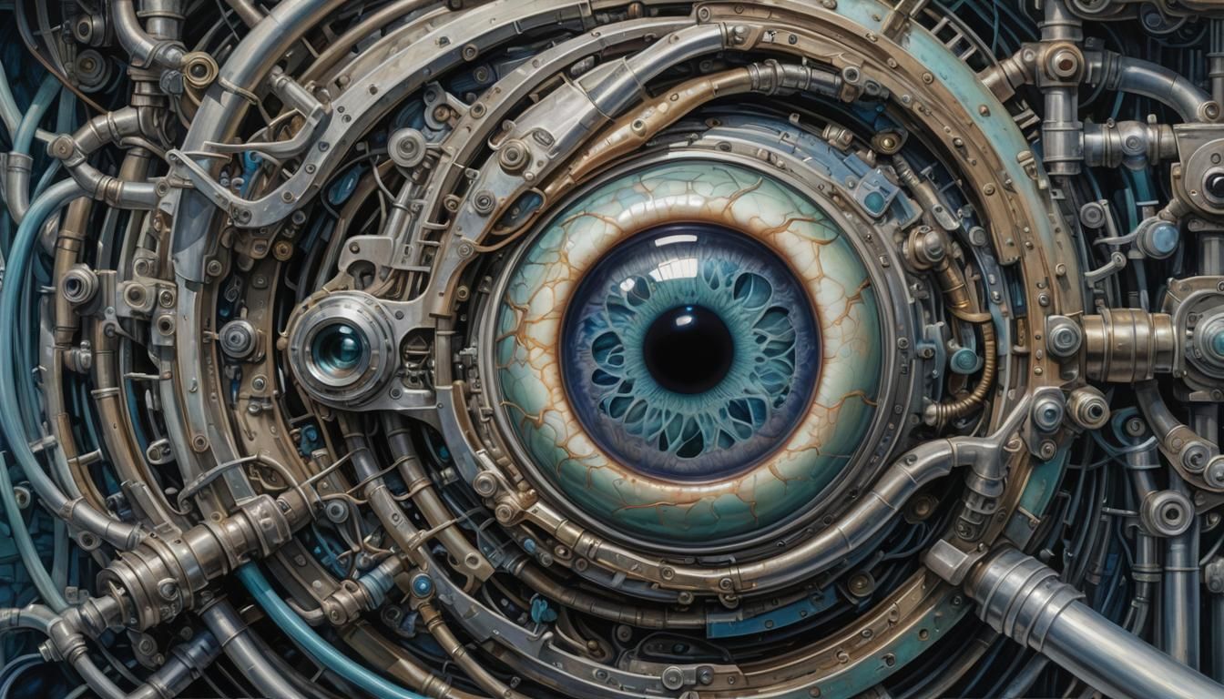 Impressionist Eyeball in Laboratory Setting