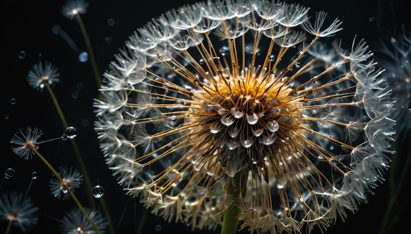 Magical Dandelion in Luminism Photography Style