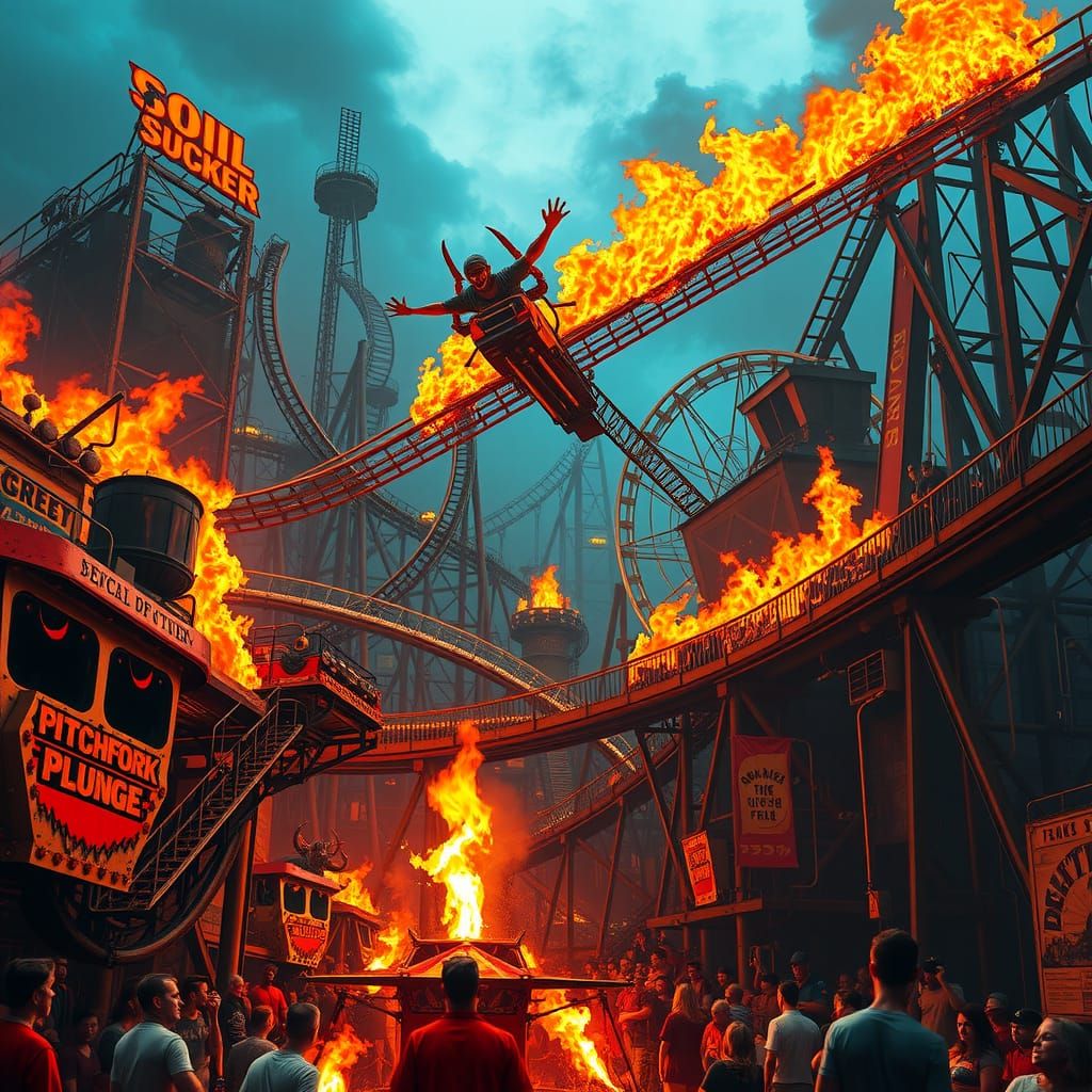 The Pitchfork Plunge the most popular attraction in HELL the...