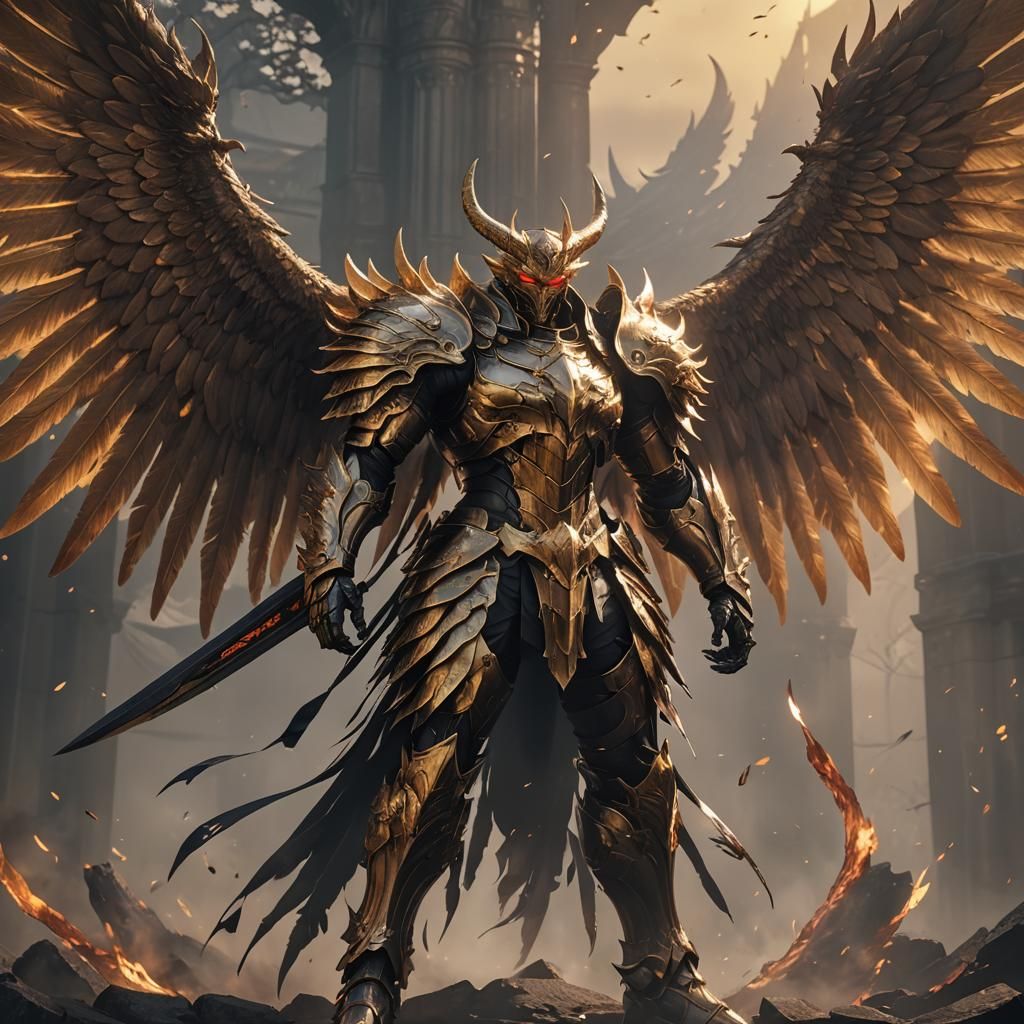 Meliodas with Demon Wings in 3D Anime Art