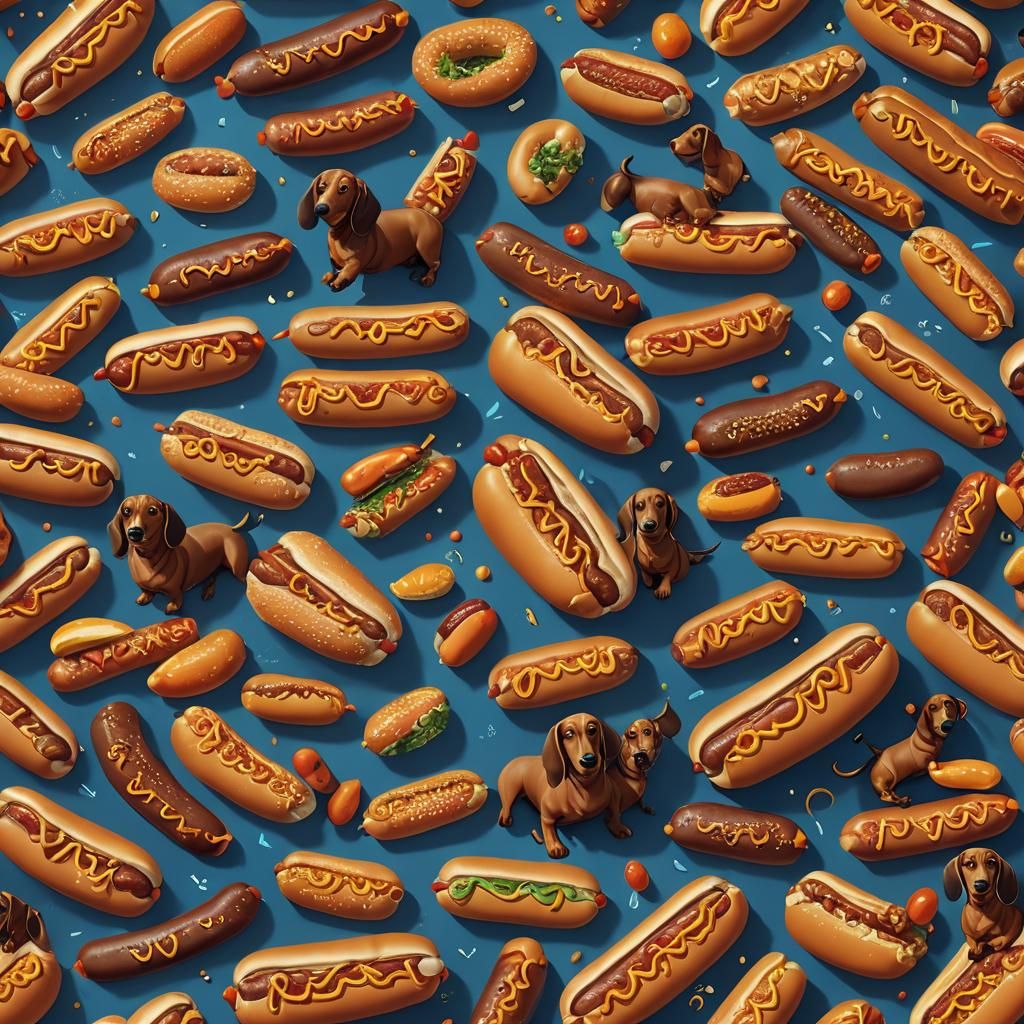 Dachshund in Hot Dog Bun: Fantasy Concept Art