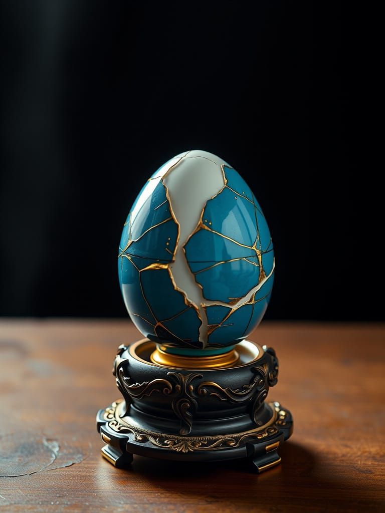 Golden Art Restores Broken Fabergé Egg in Japanese Kintsugi ...