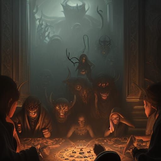 Demons Lurk Behind Ouija Board Players