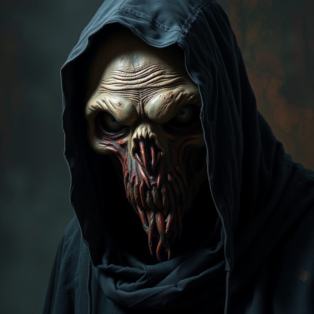 Grotesque Plague Breeder in Dark Surrealist Style