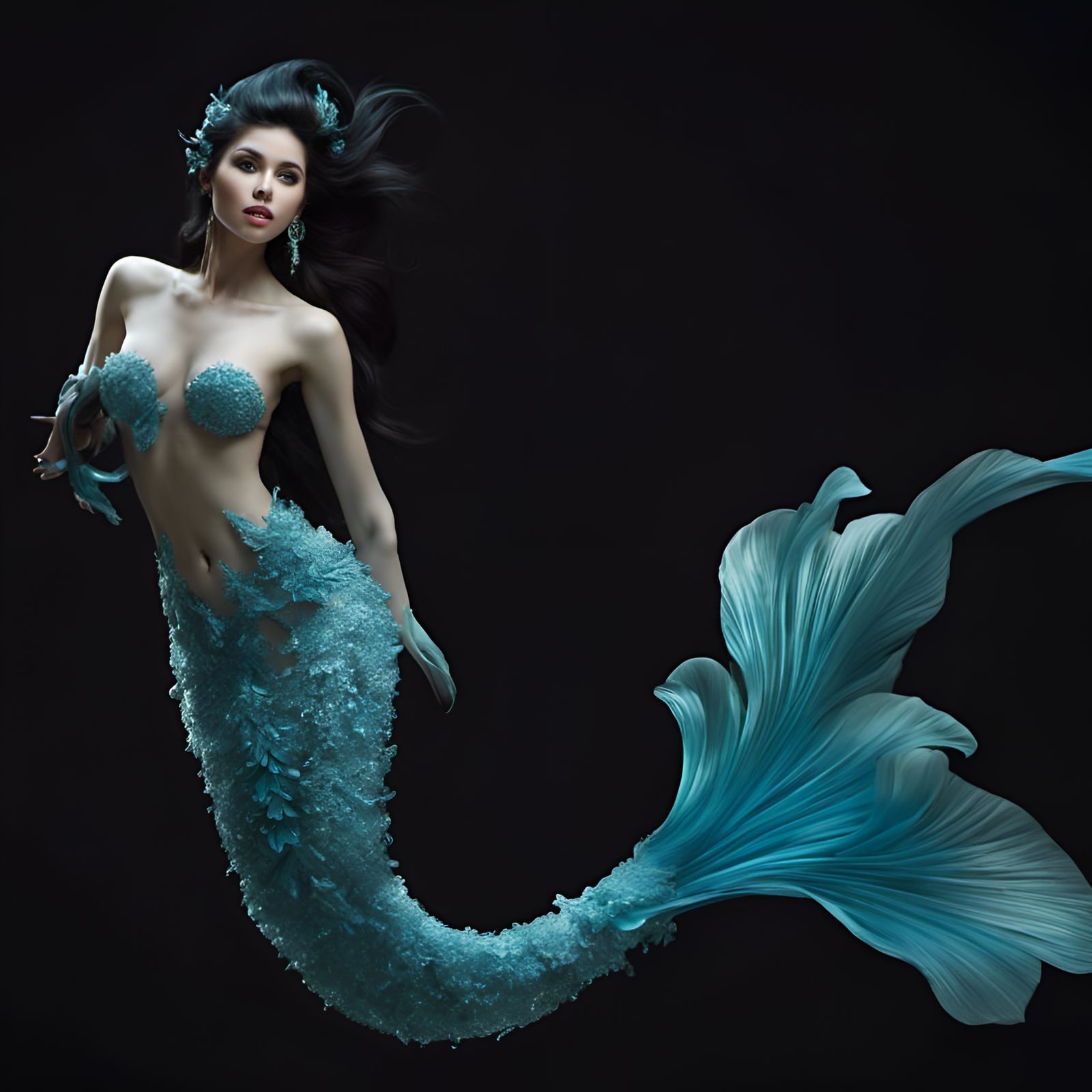 Fractal Fish Mermaid: Hyper Detailed Macro Photography