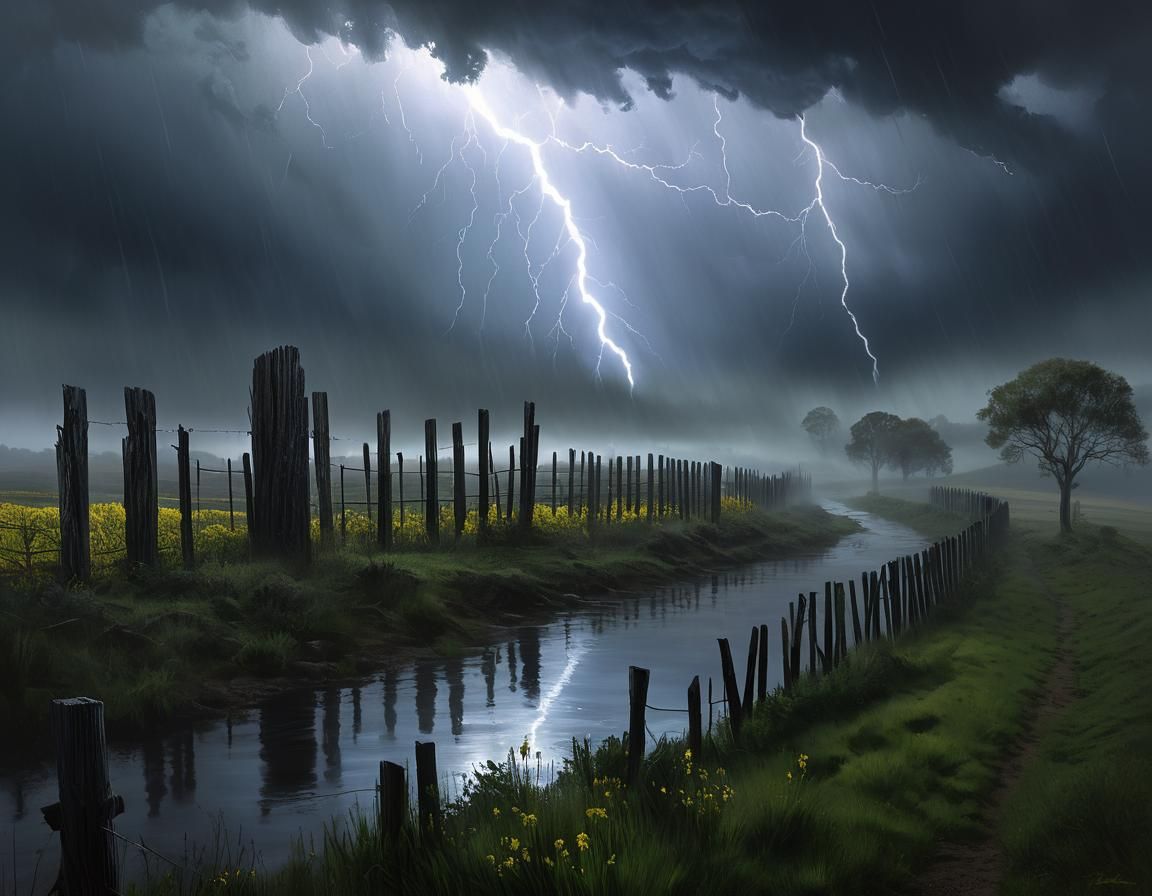 Ethereal Towers Rise in Chiaroscuro Oil Painting