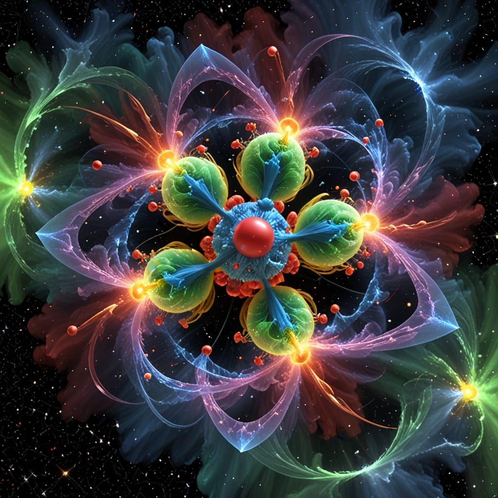 Abstract Quantum Field Visualization in Cosmic Storm