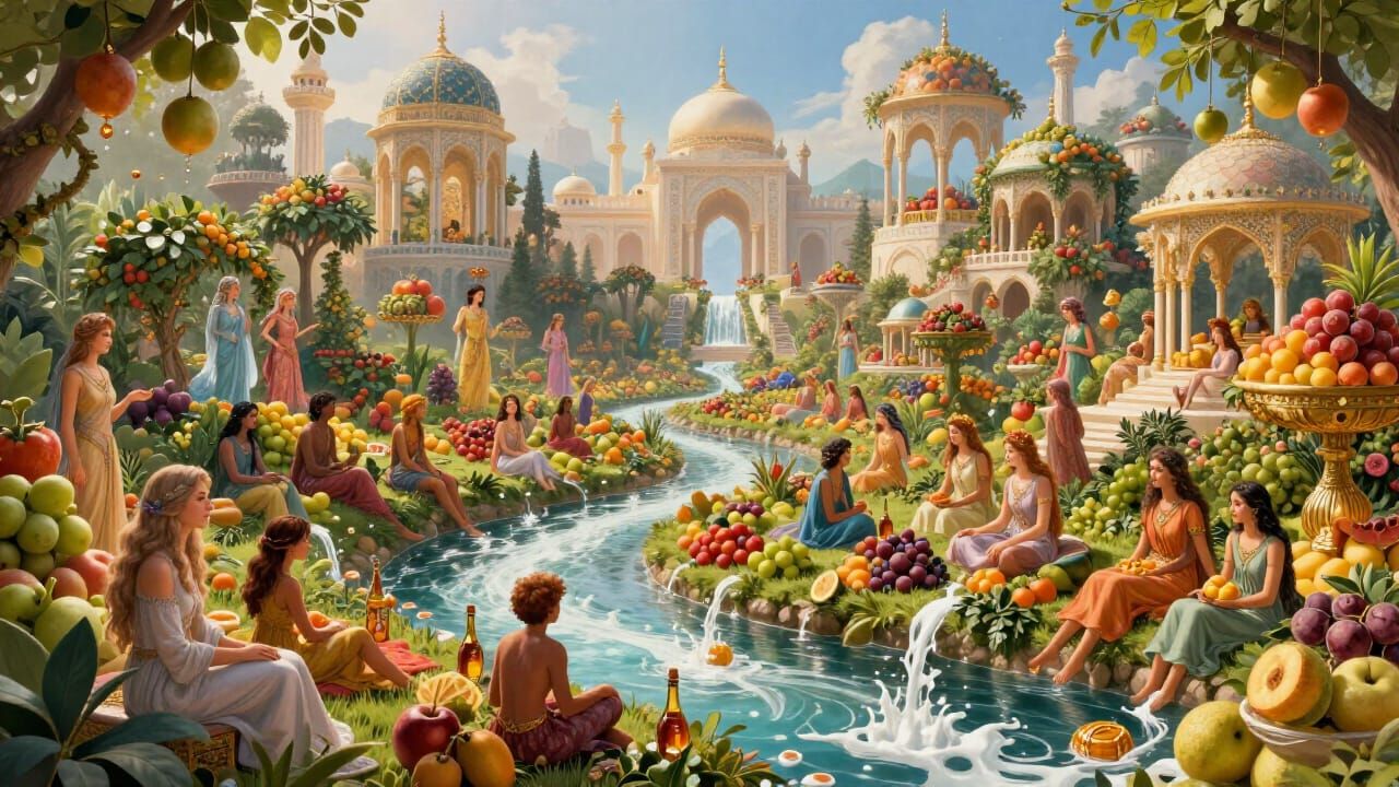 Eternal Paradise Gardens With Rivers of Milk and Honey