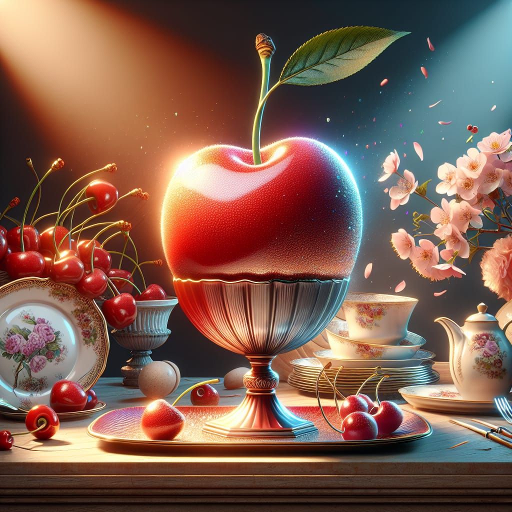 Cherry Fabergé Egg Concept Art Masterpiece