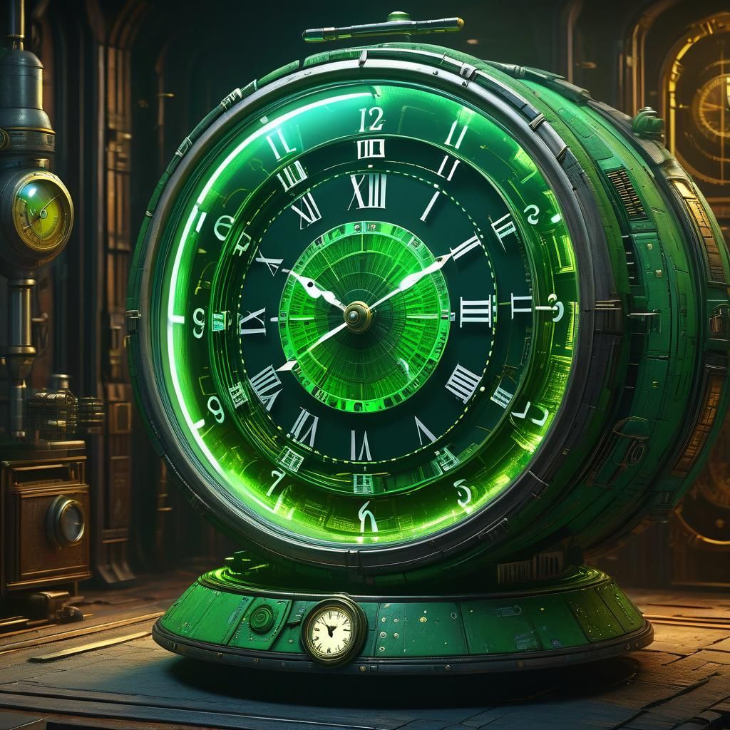 Time Machine Interior Reveals Clock Collection