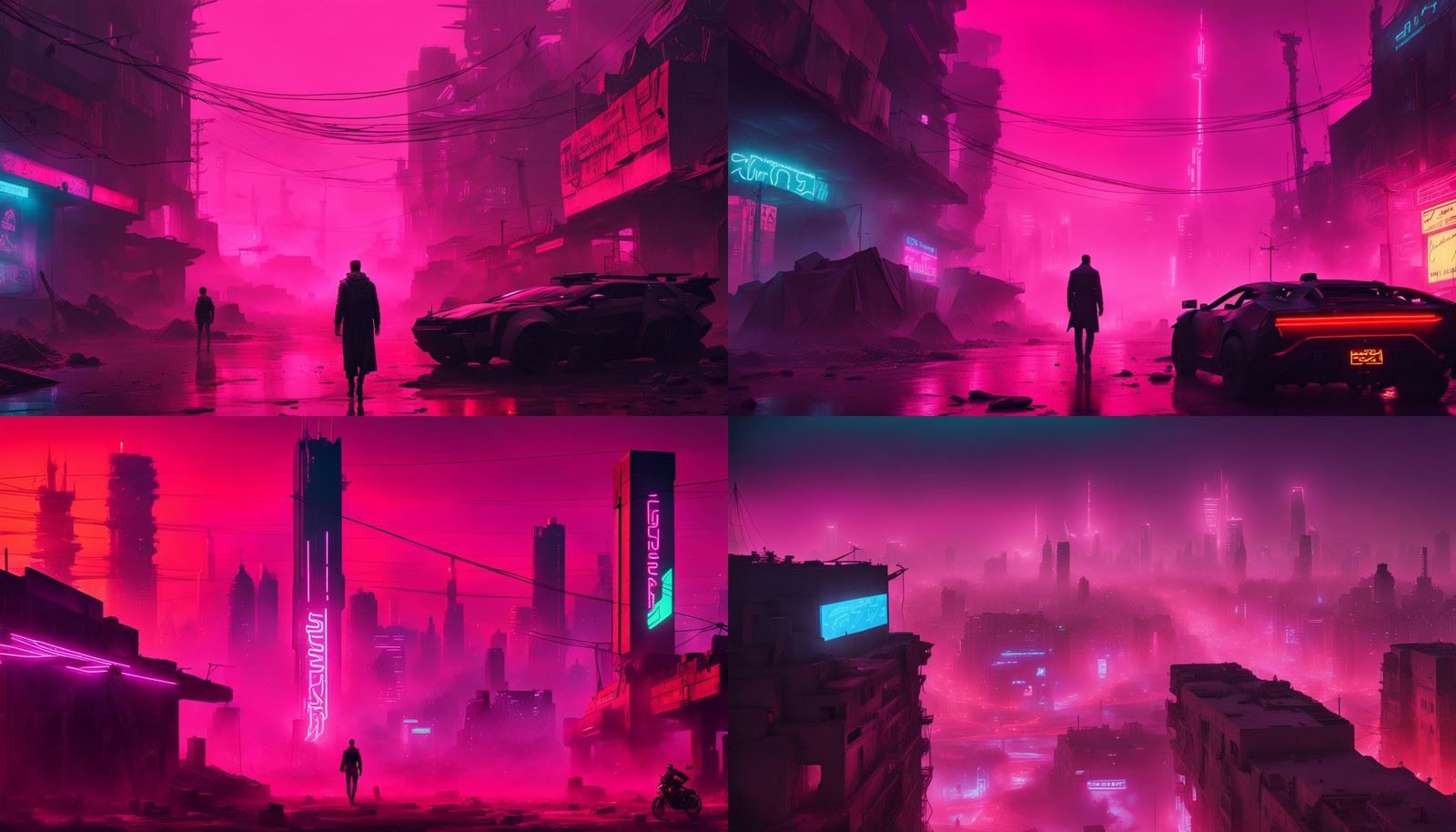 Gaza in Cyberpunk 2099 Neon Style