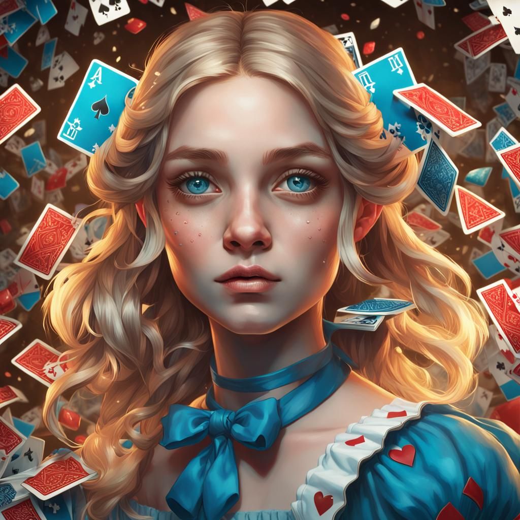 Alice in Wonderland Portrait in Hyperdetailed Style