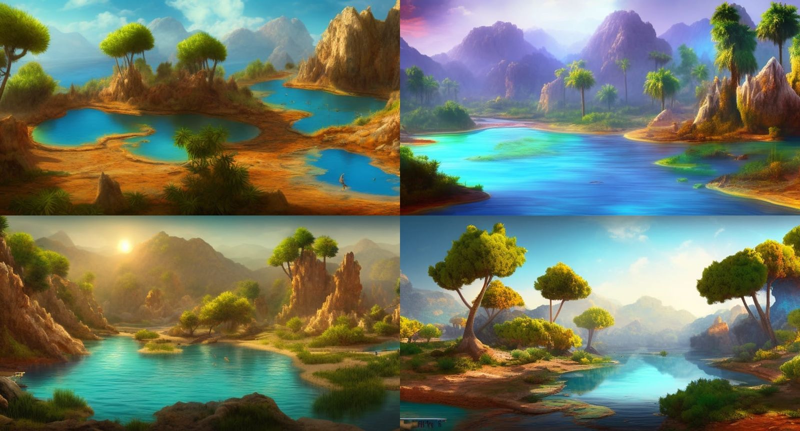 Turkish Semi-Arid Landscape in Detailed Matte Painting