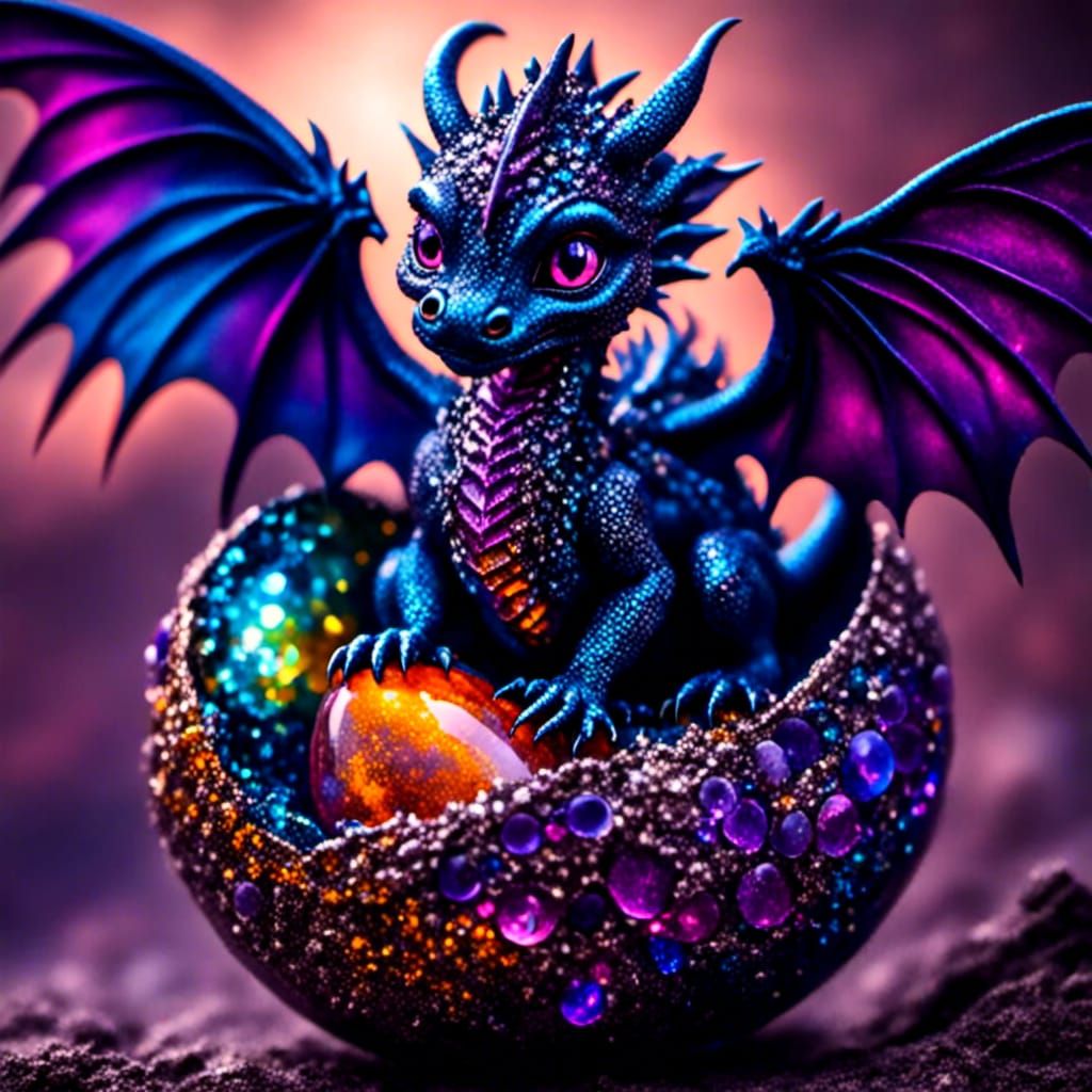 Adorable Dragon Hatchling Emerges from Egg