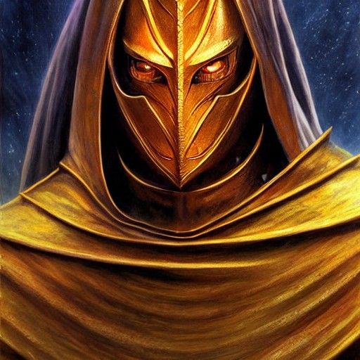 Sauron Portrait in Oil Painting Style
