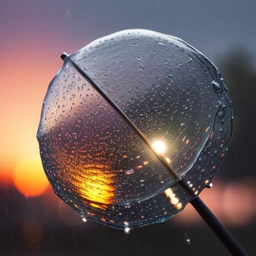 Rain Drops at Sunset: Professional Photography