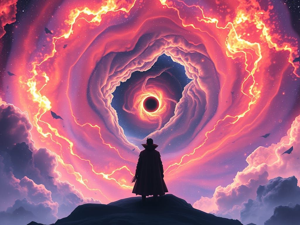 Cosmic Battle in Memory Cloud Nebula, Anime Art