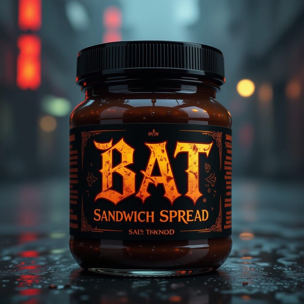 Bat Spread Jar in Dark Industrial Style