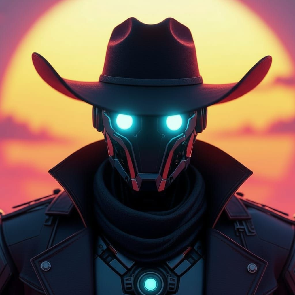Cybernetic Cowboy Automaton Against Binary Sunset