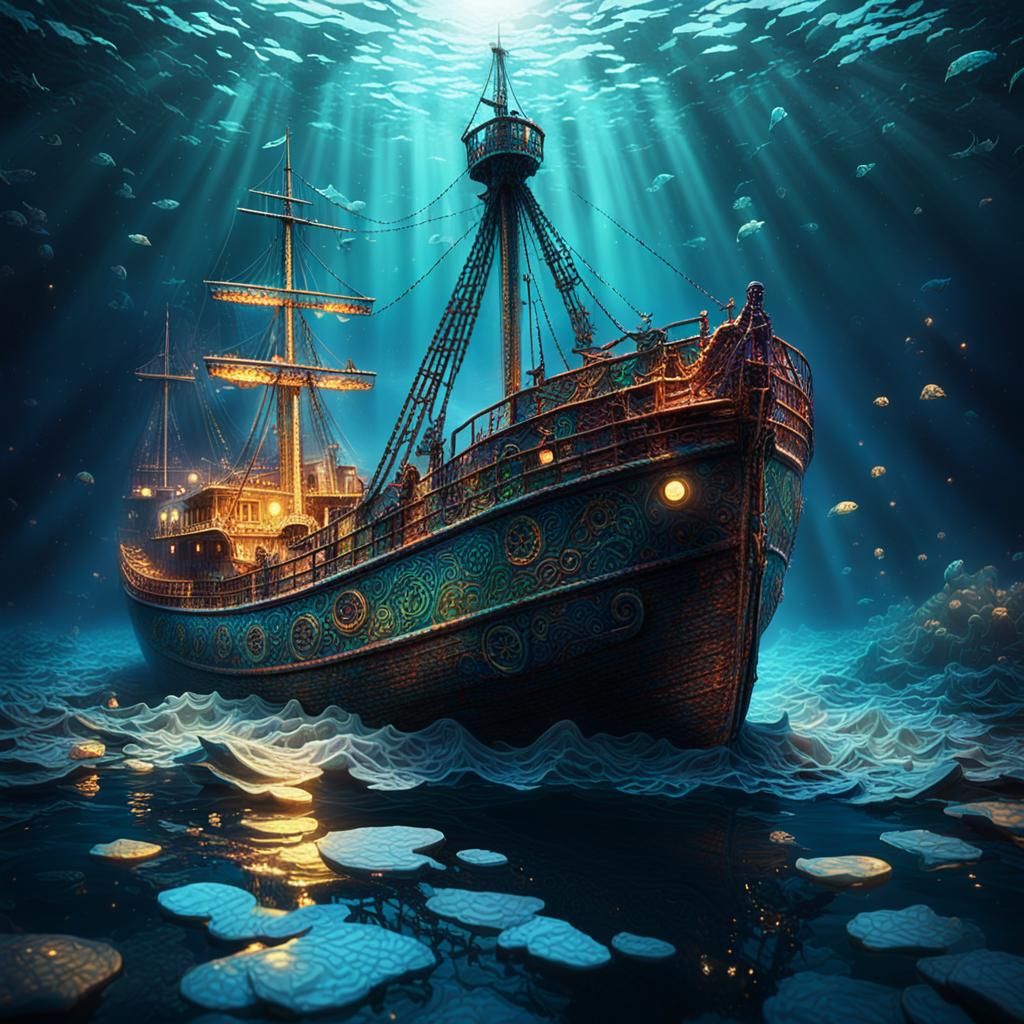 Sinking Ship: A Luminous and Dramatic Rescue Scene