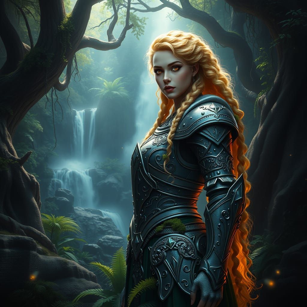 Ethereal Paladin in Rainforest Glory