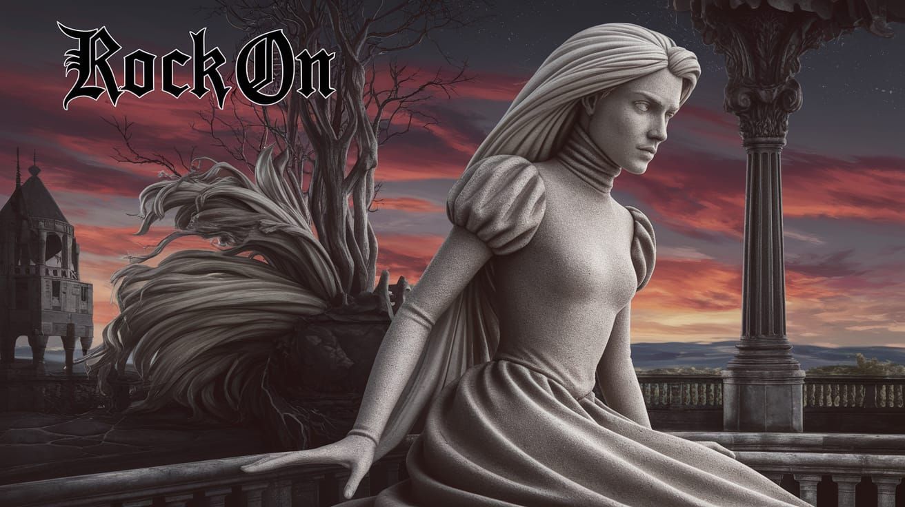 Rapunzel Stone Sculpture Album Cover Art