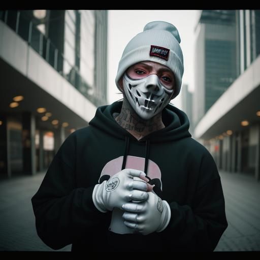 Cyborg Rapper in Mask, Professional Photography
