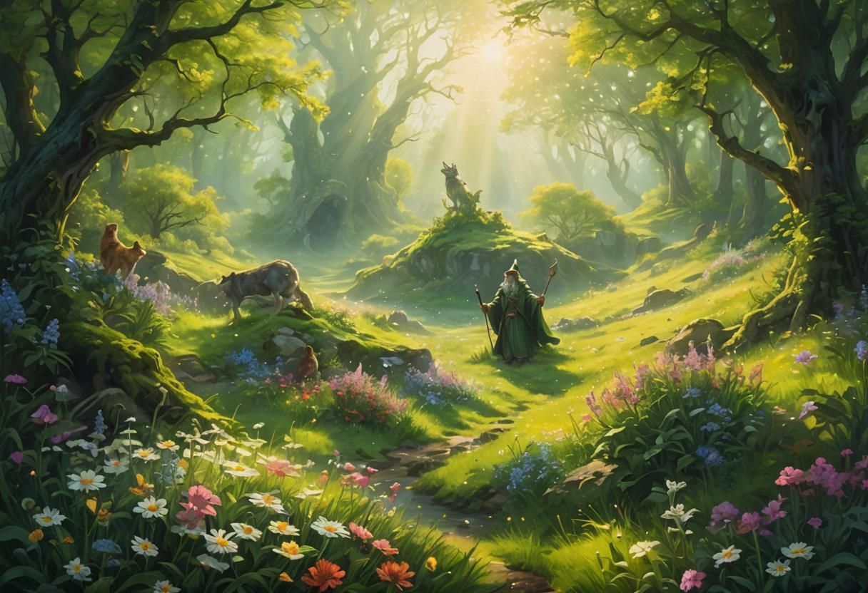 Enchanted Spring Valley Home of Medwyn the Wizard