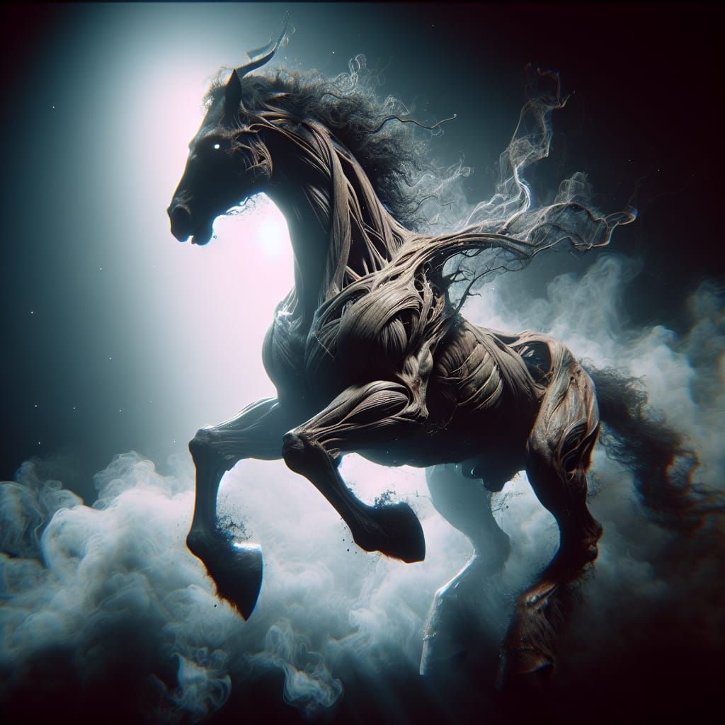 Hyper-Detailed Centaur in Dark Fantasy Style