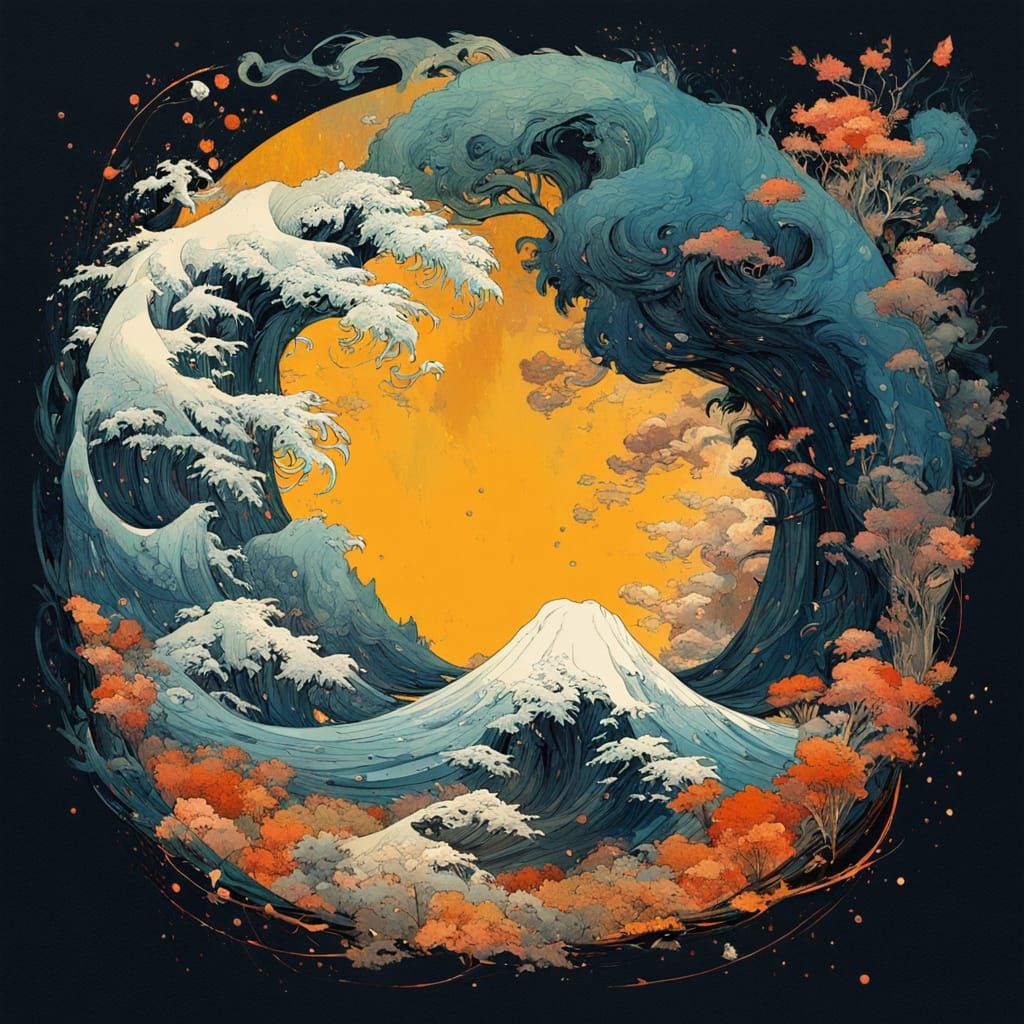 Fantastical Summer Landscape in Expressionist Impasto Style