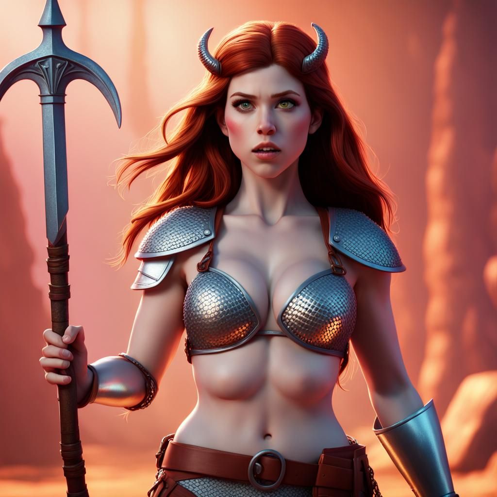 Red Sonja Reimagined as 3D Digital Art