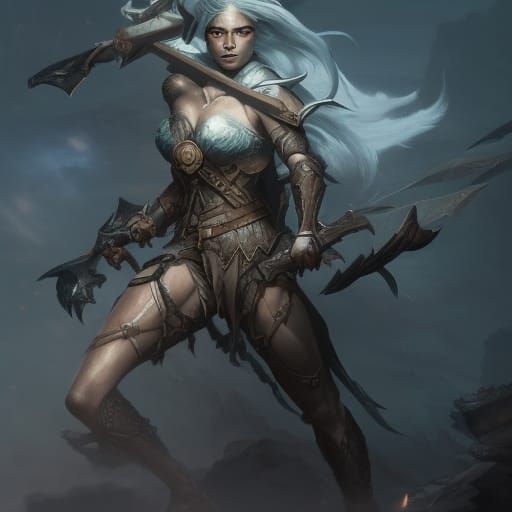 Full portrait, Highly detailed Male D&D Dark Elf Drow Fighter, action pose on a rocky beach. Highly detailed face, black...