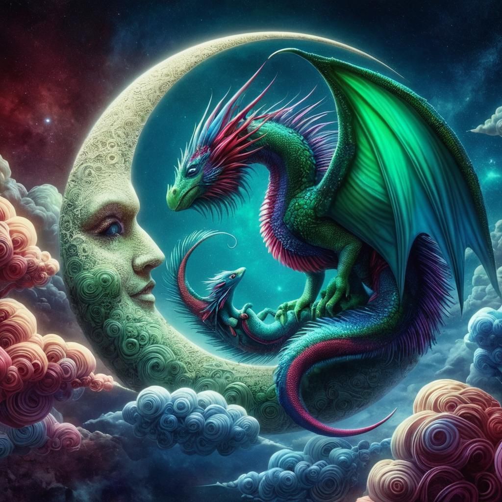 Simple AI Image of Mother and Baby