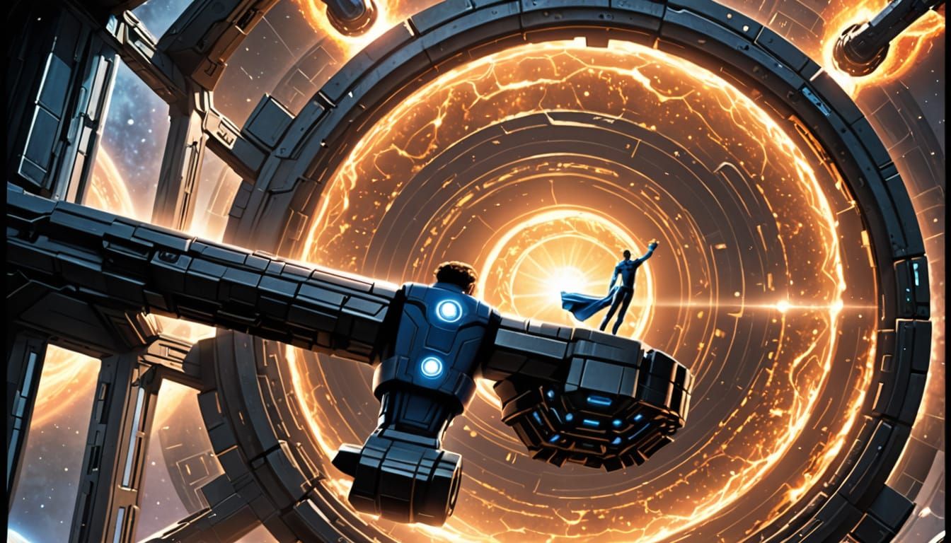 Reed Richards Stands Before an Interdimensional Portal in Ci...