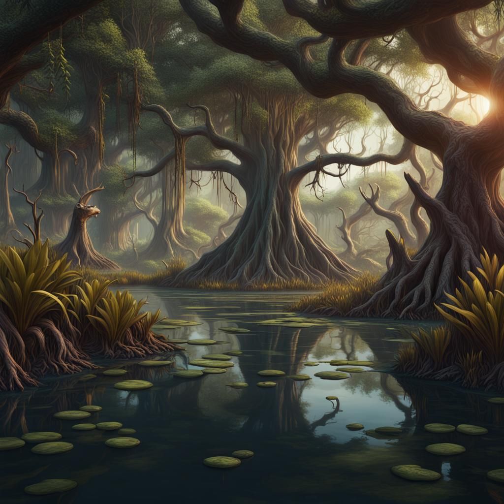 Casting Circle in Fantastical Mangrove Swamp