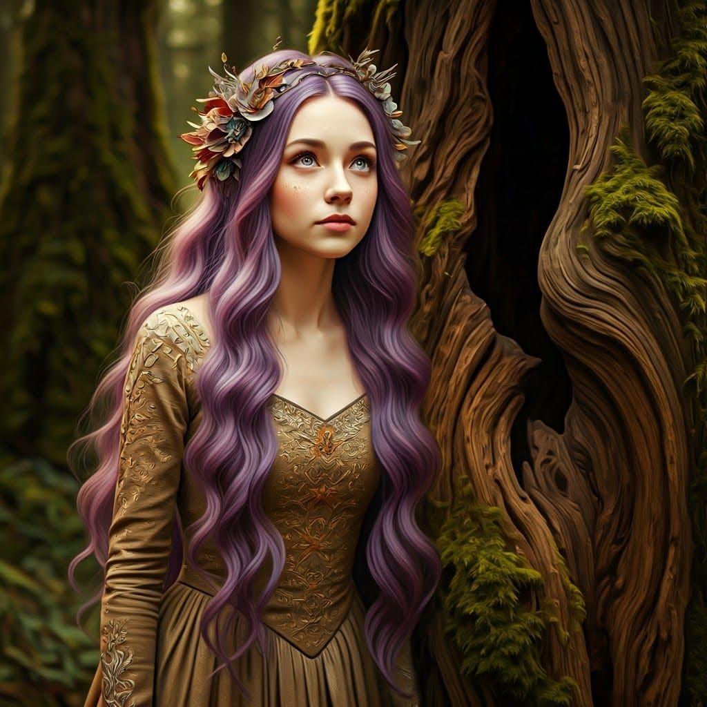 Enchanting Forest Witch in Dreamy Ethereal Style