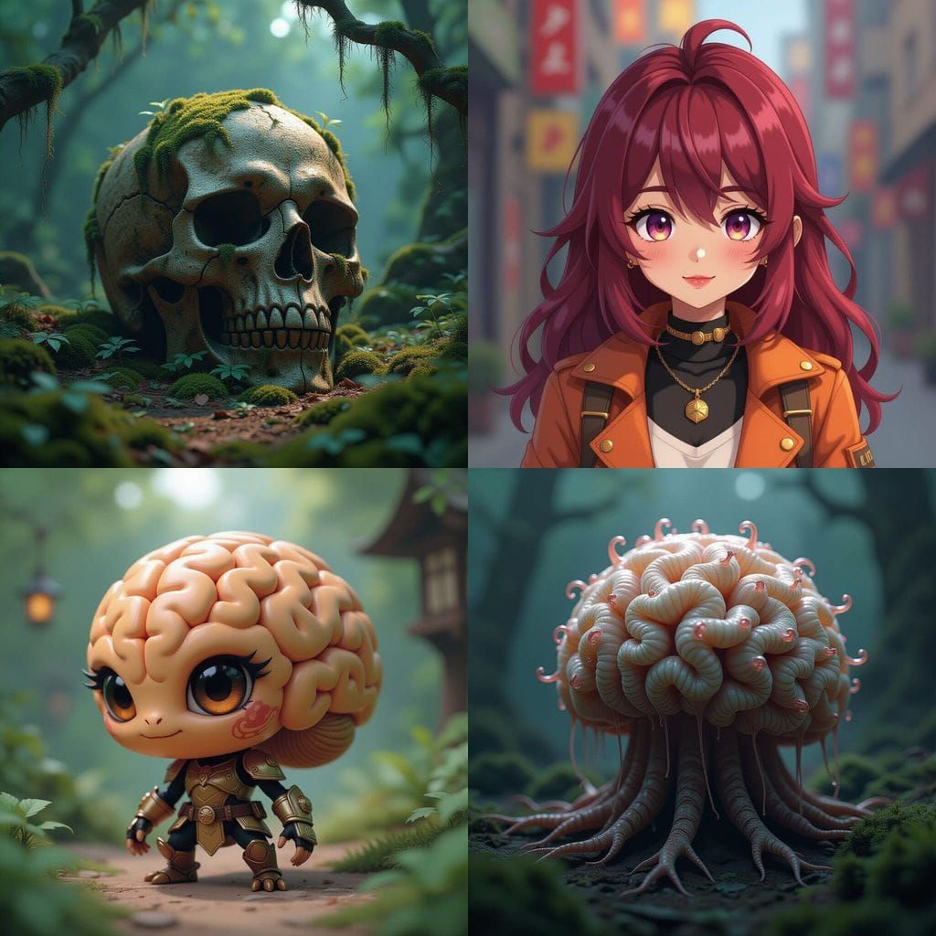Brown Brainrot in 3D Anime Art Style