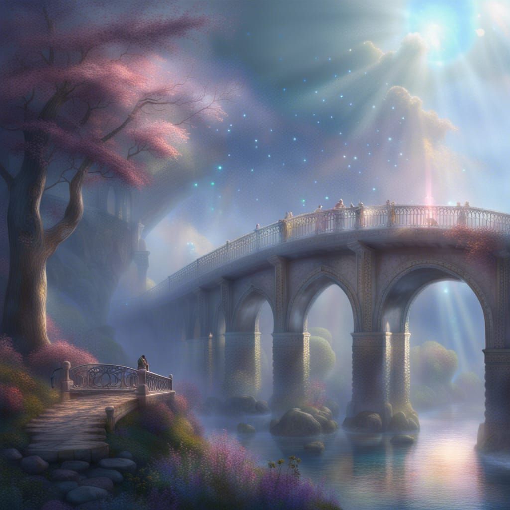 Magical Bridge to Heaven in Ethereal Digital Art