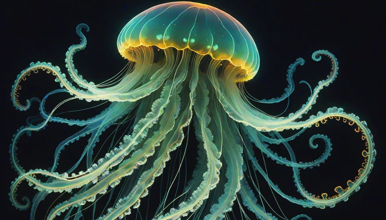 Glowing Geometric Woman in Vibrant Autochrome Style