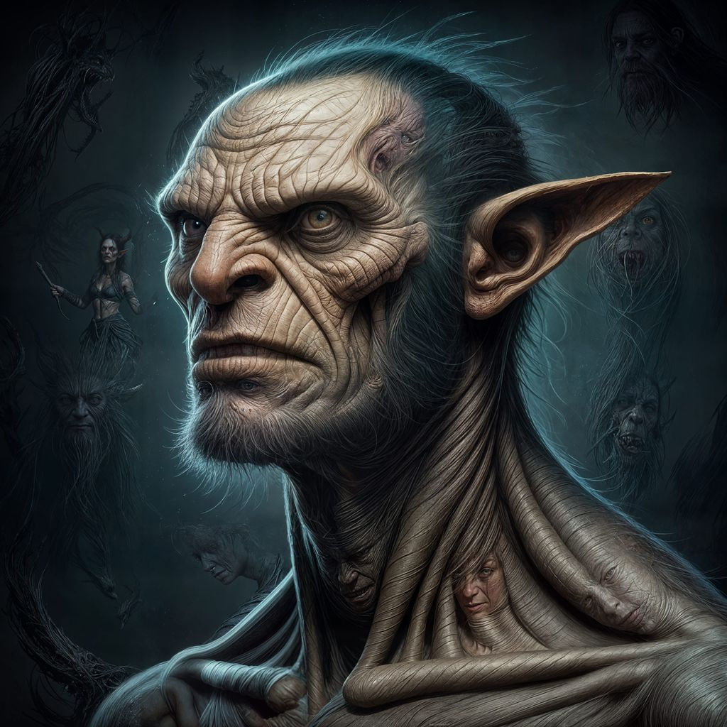 Sinister Goblin Illustration in Fantasy Art Style