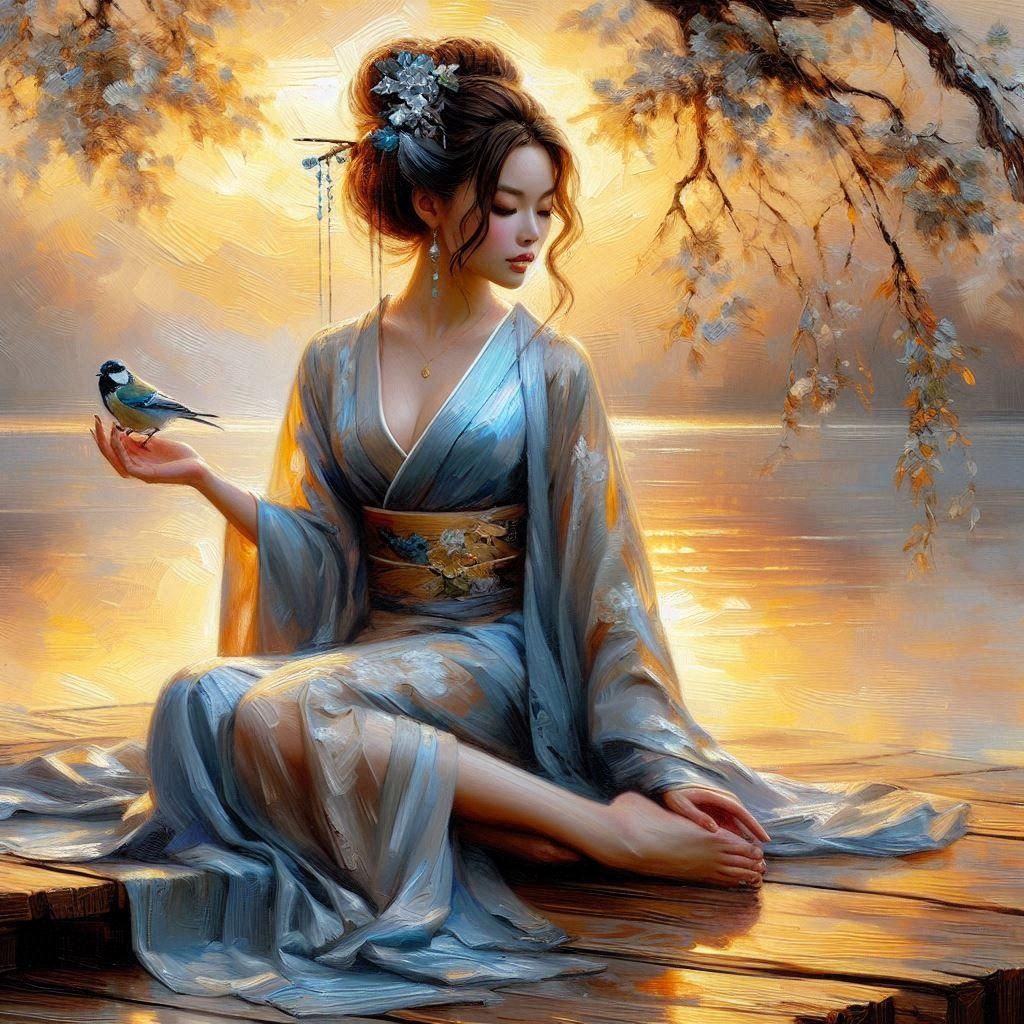 Abstract Oil Painting with Bold Brushstrokes