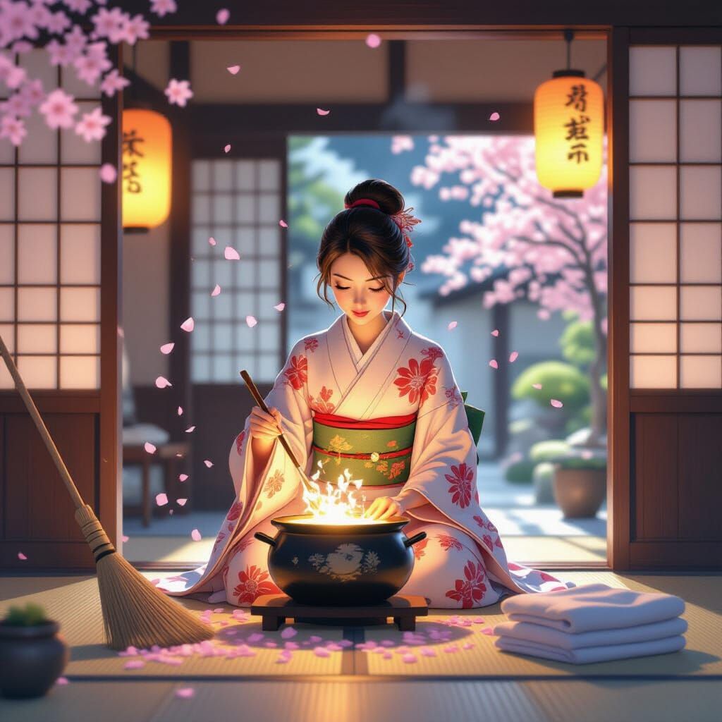 Magical Chores in Cozy Japanese Home