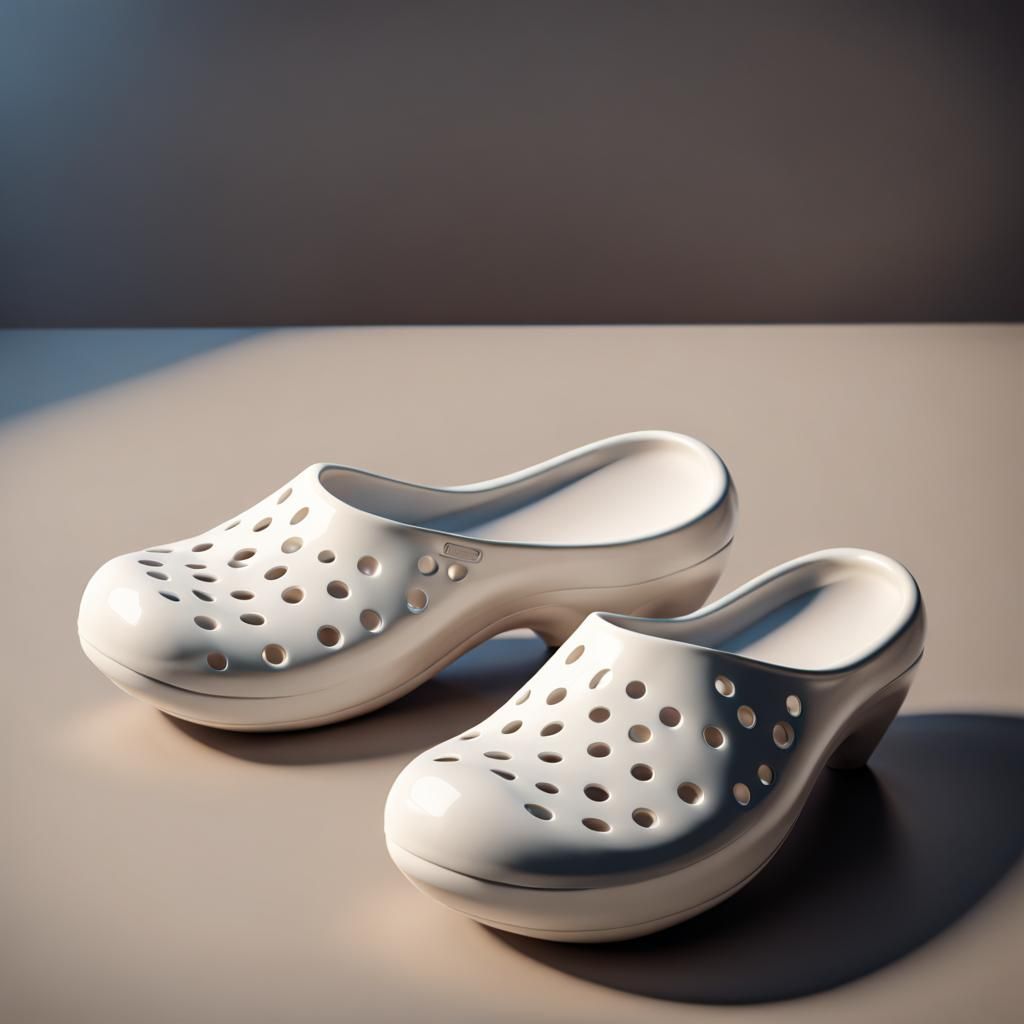 Ceramic Crocs: Ultra-High Definition Render