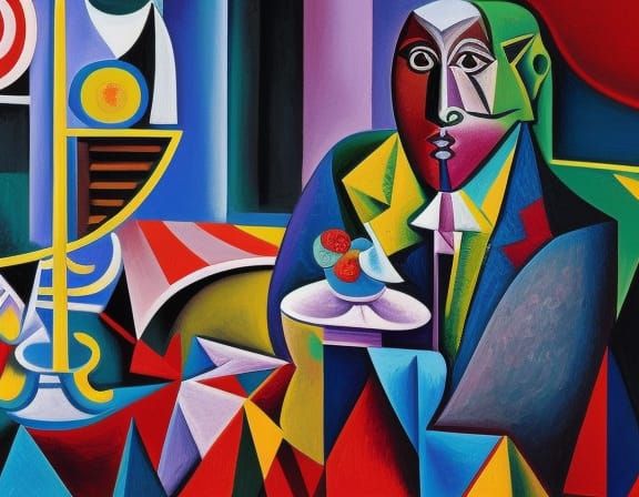 Ice Cream Vendor in Paris: Detailed Fantasy Painting